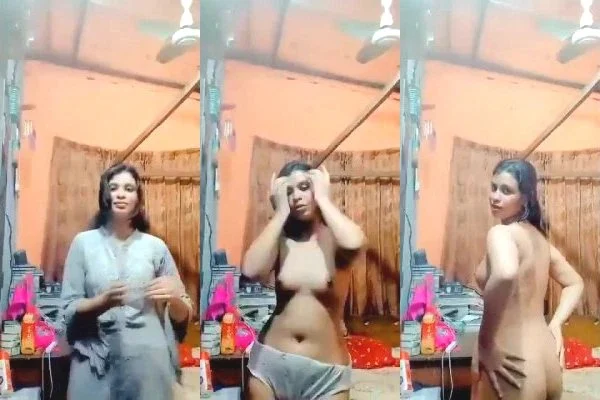 Desi Cute Girl Striping and Dancing Video